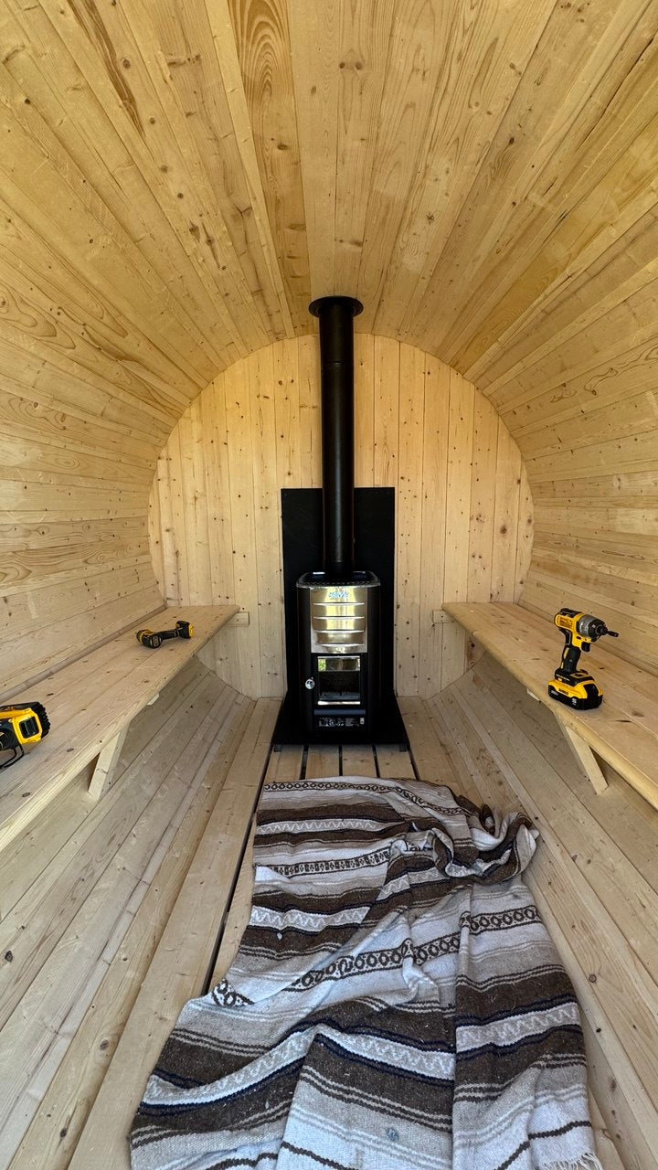 Barrel Sauna 7x8 With Porch
