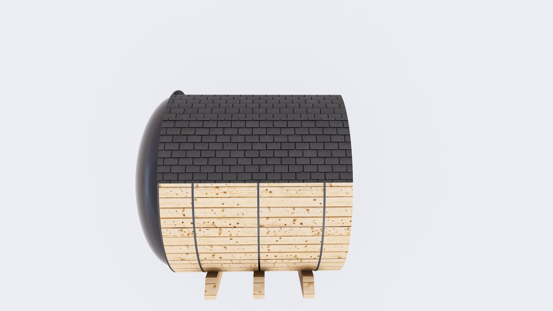 Barrel Sauna 6X6 with Panoramic Acrylic Back Window