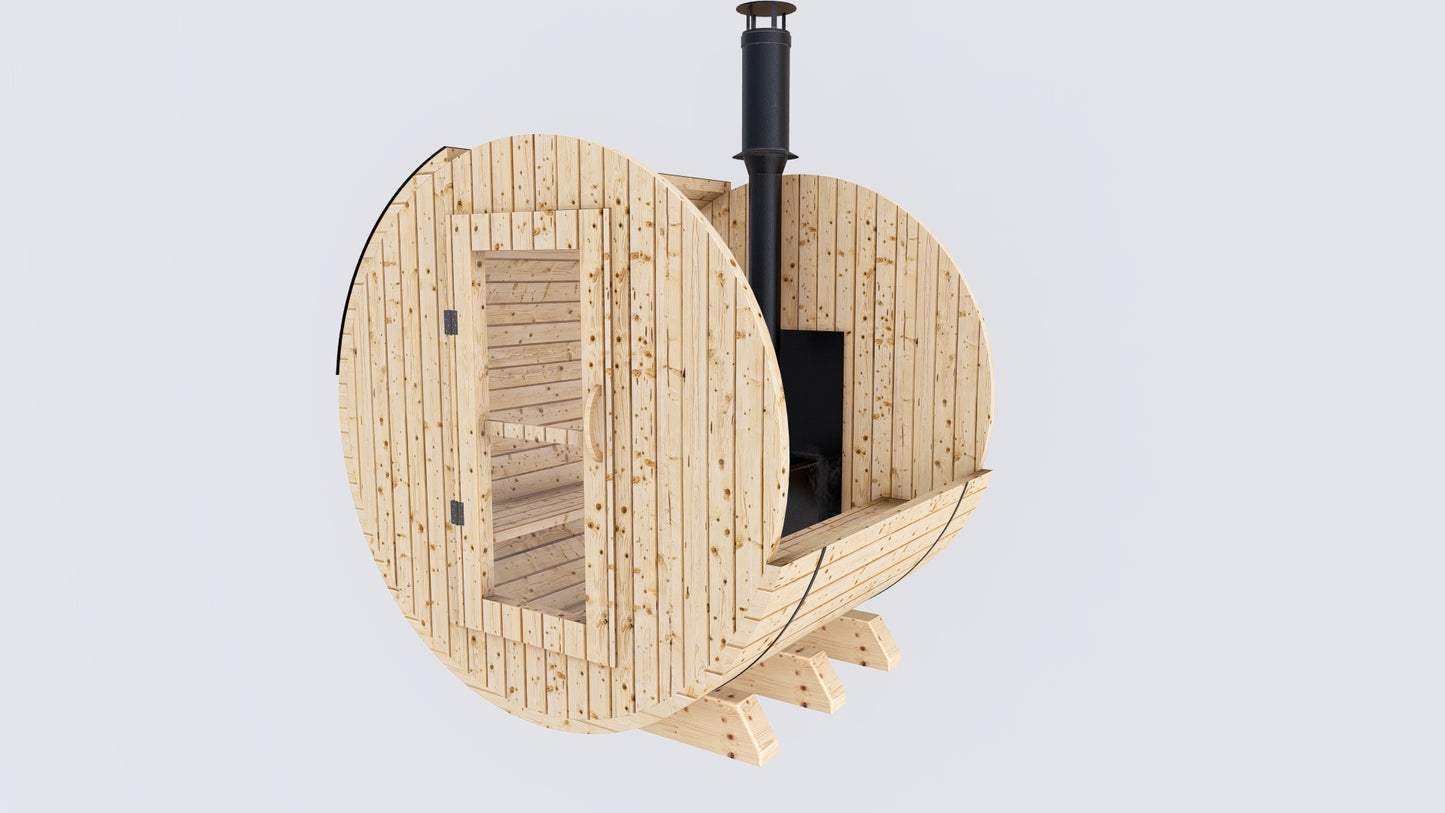 Barrel Sauna 6X6