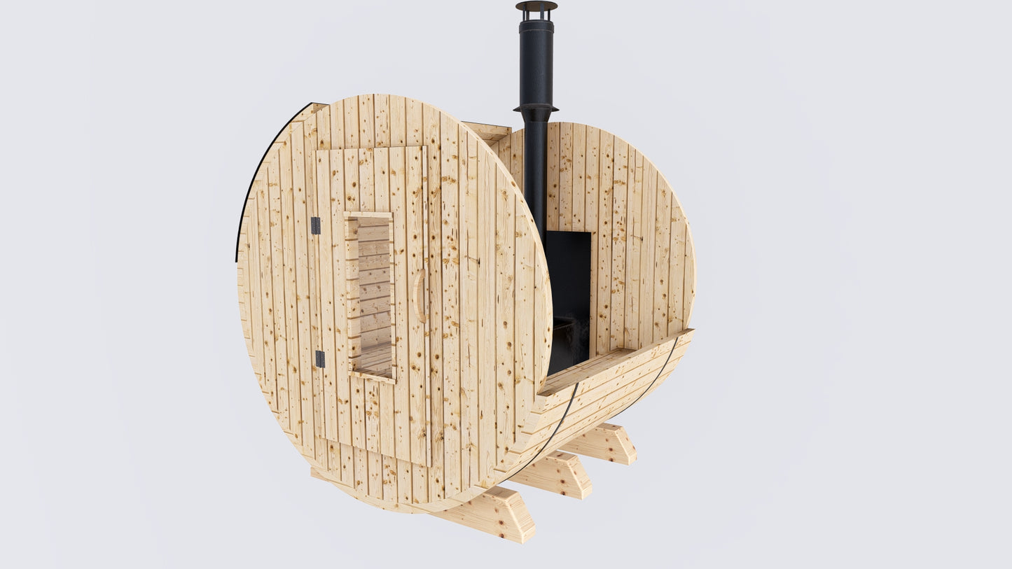 Barrel Sauna 6X6