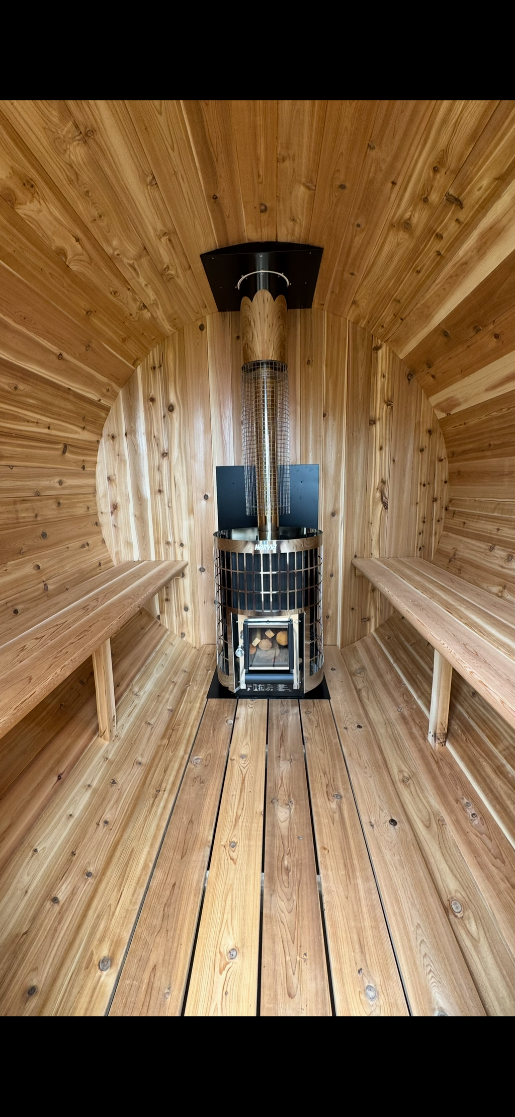 Barrel Sauna 7x8 With Porch 4 person