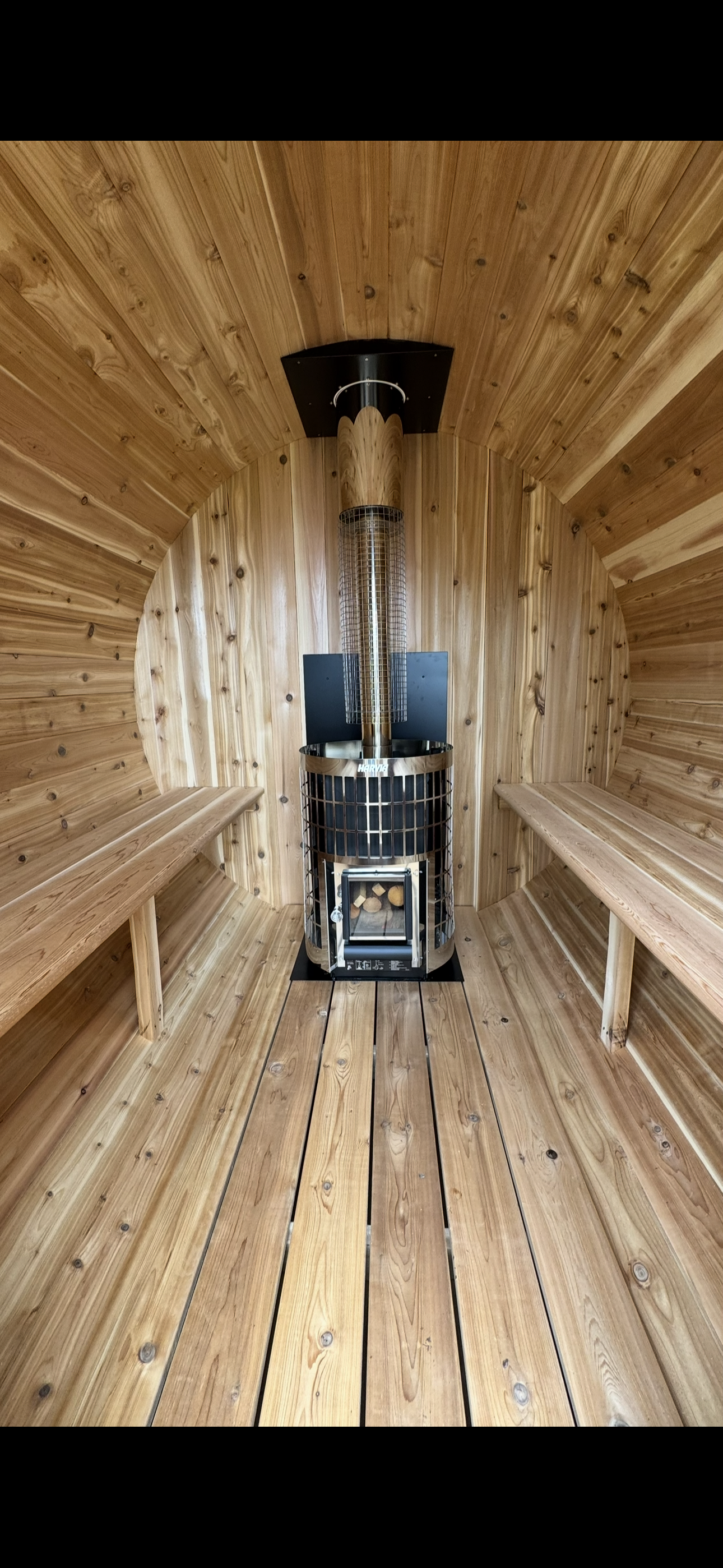 Barrel Sauna 7x8 With Porch 4 person