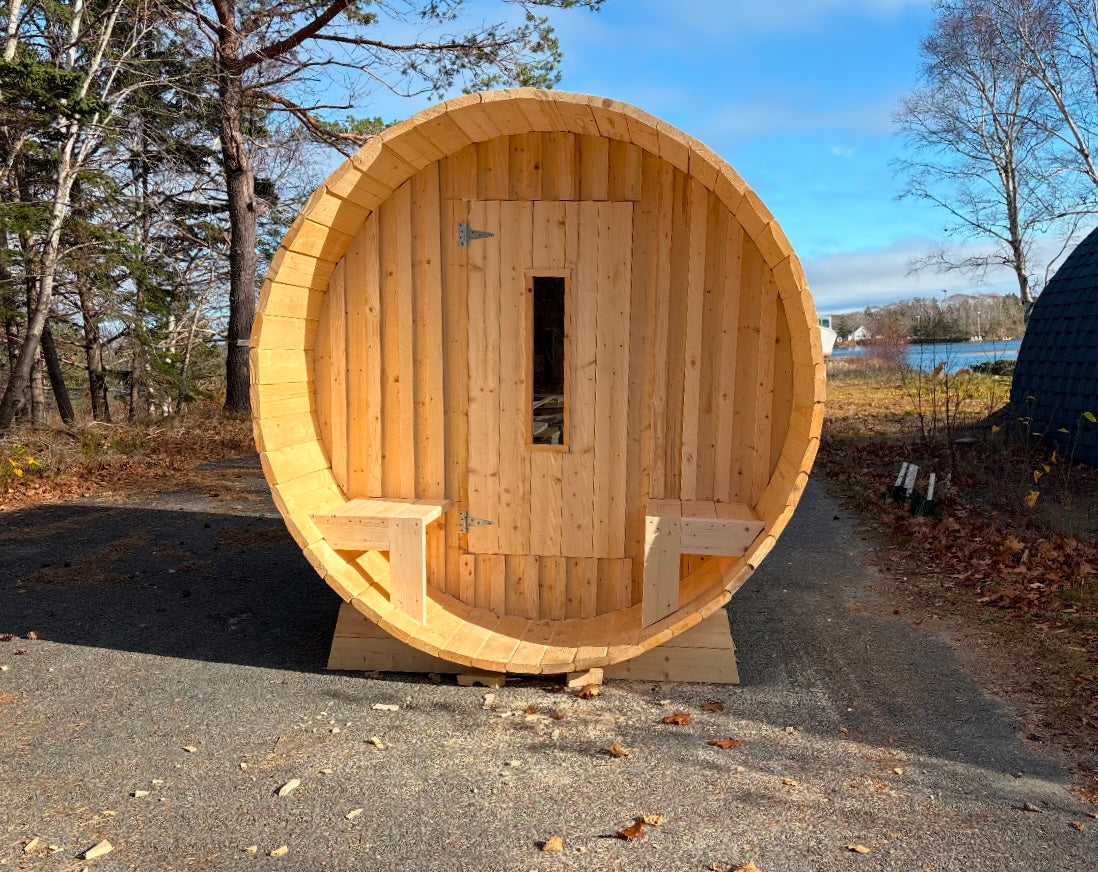 Barrel Sauna 7x8 With Porch