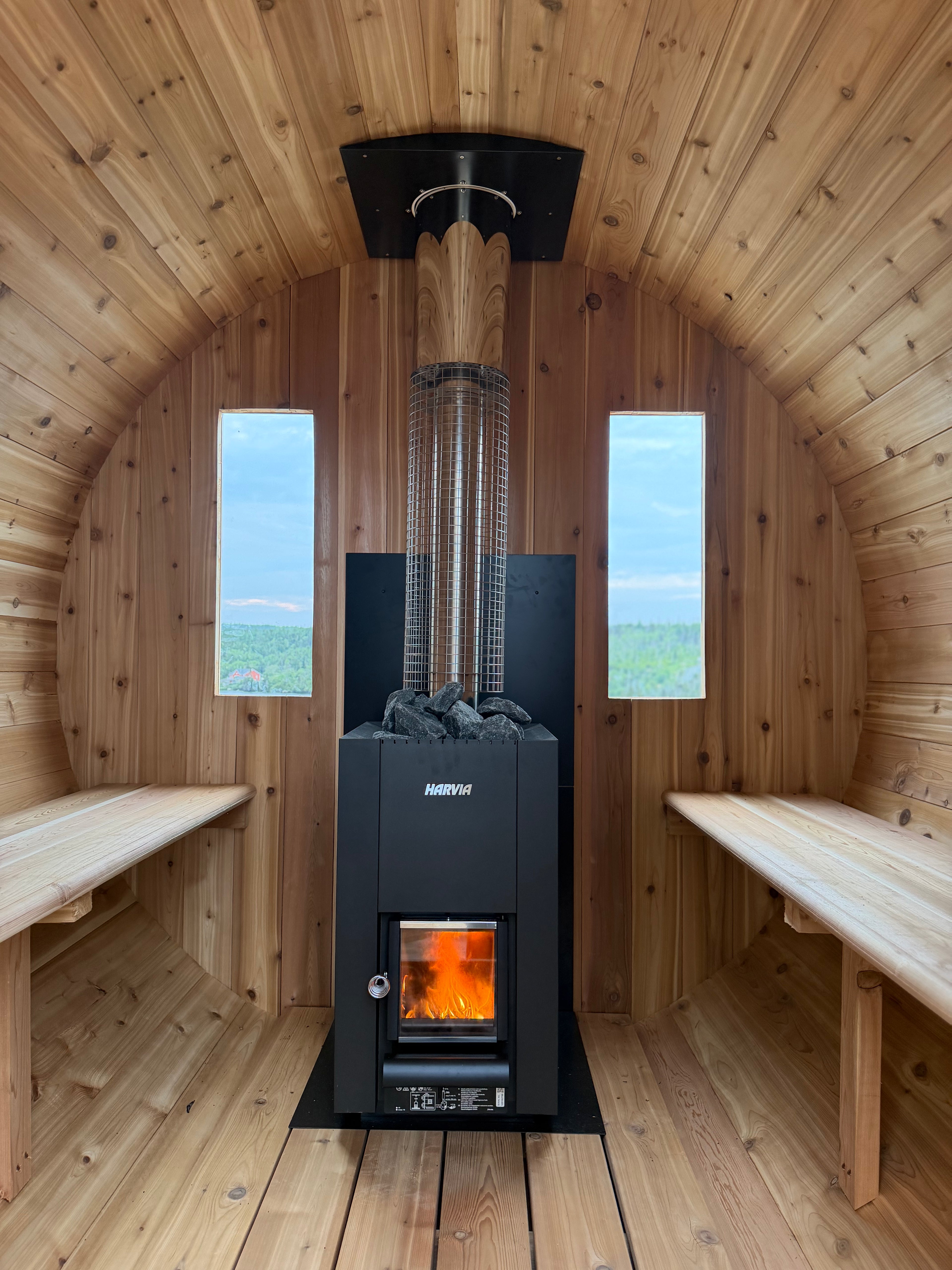 Barrel Sauna 7x8 With Porch 4 person