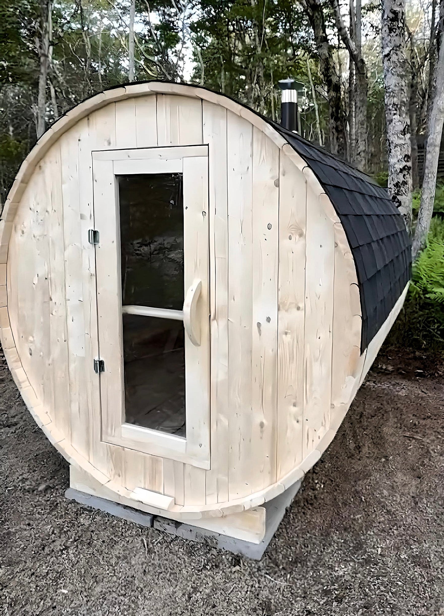 Barrel Sauna 7x8 Without Porch