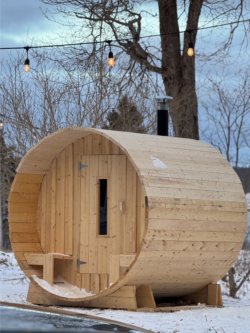 Barrel Sauna 7x8 With Porch