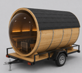 6X8 Barrel Sauna with Panaromic Back On A Trailer (4 to 6  person)