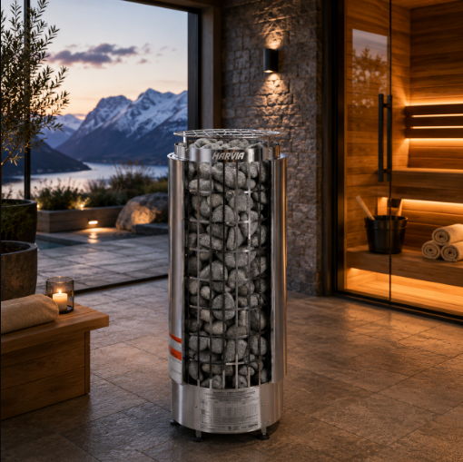 Harvia Cilindro Half PC80E – 8.0 kW Sauna Heater