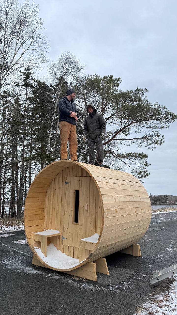 Barrel Sauna 7x8 With Porch