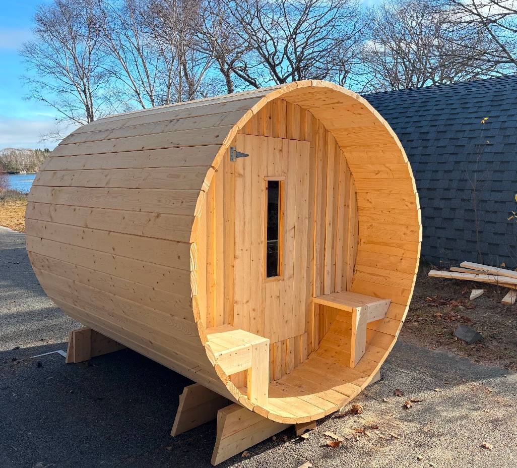 Barrel Sauna 7x8 With Porch