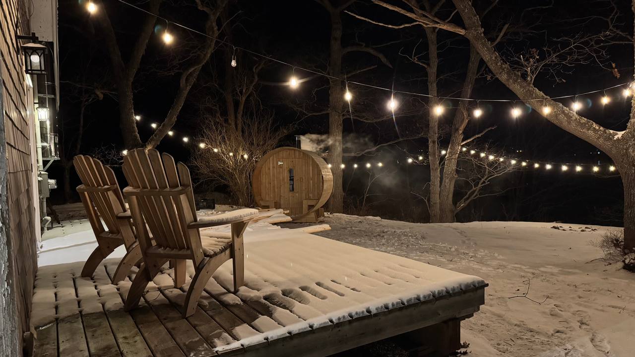 Barrel Sauna 7x8 With Porch