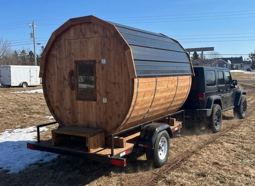 6X8 Barrel Sauna On A Trailer