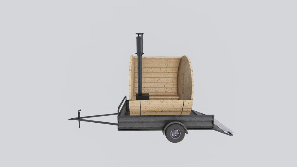 2 to 4 person - 6X6 Barrel on a Trailer True Nordic Approved